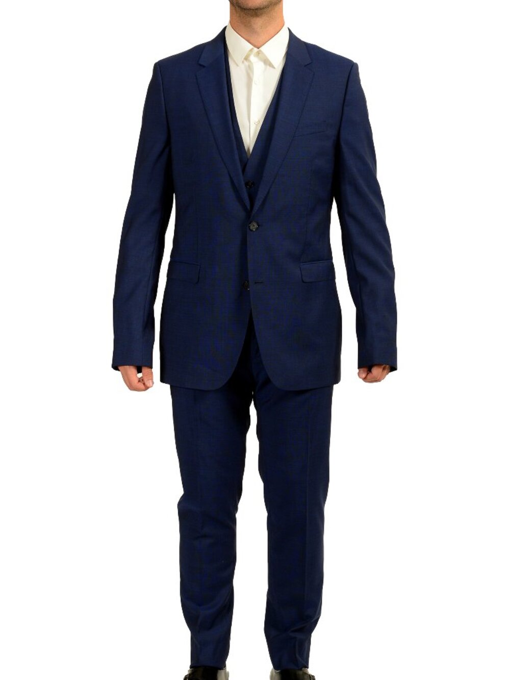 Hugo Boss Men's "Adwart/Willard/Hets" 100% Wool Three Piece Suit US 44L IT 54L